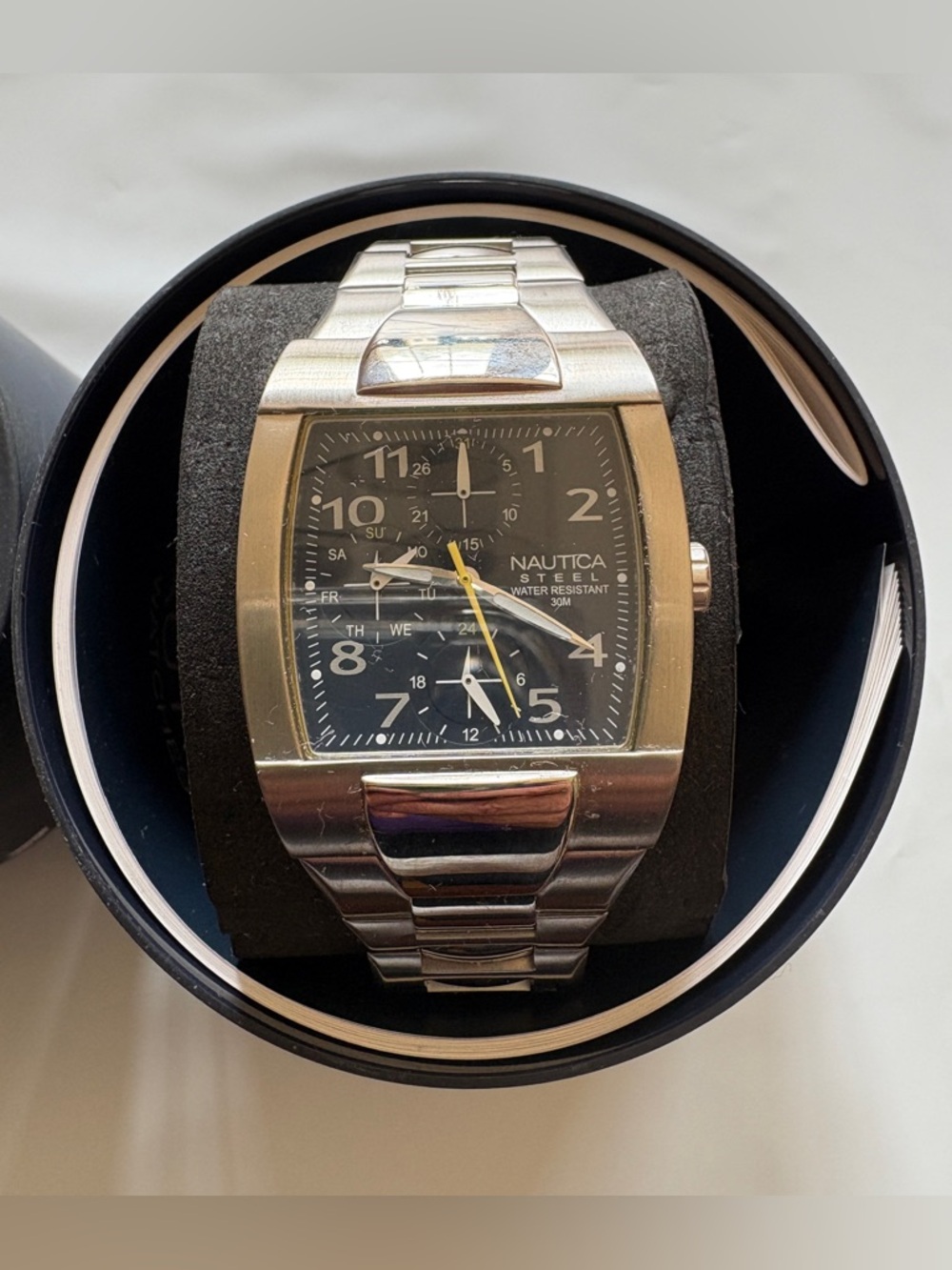 NWT Nautica N10032 Japan Mvmt Steel Watch